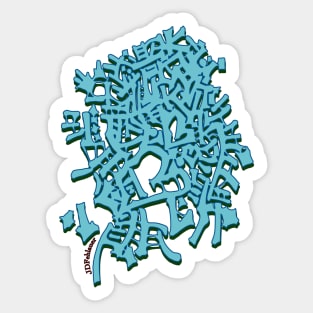 Wider BLUE Broken PATHS Sticker